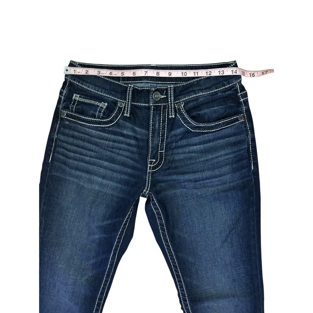 BKE Jake Straight Leg Jeans Mens 30x30 Blue Denim Dark Wash Western Cowboy Work - Picture 7 of 9